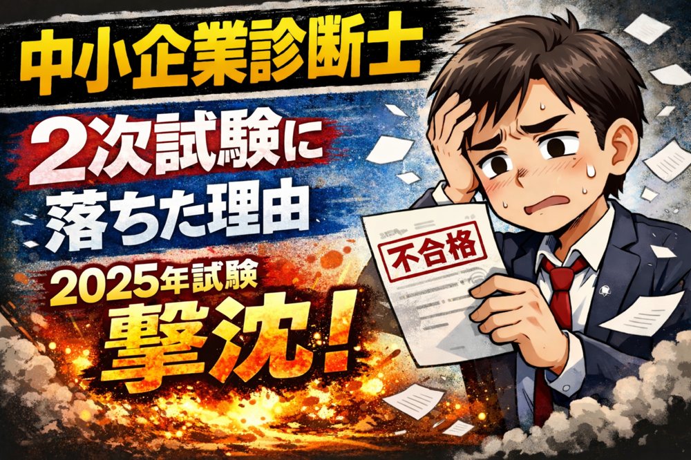 中小企業診断士の2次試験に落ちた理由【2025年試験、撃沈！】